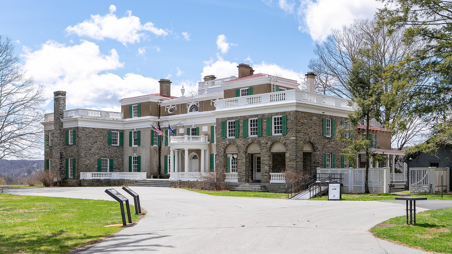 The grounds of the Roosevelt home in Hyde Park