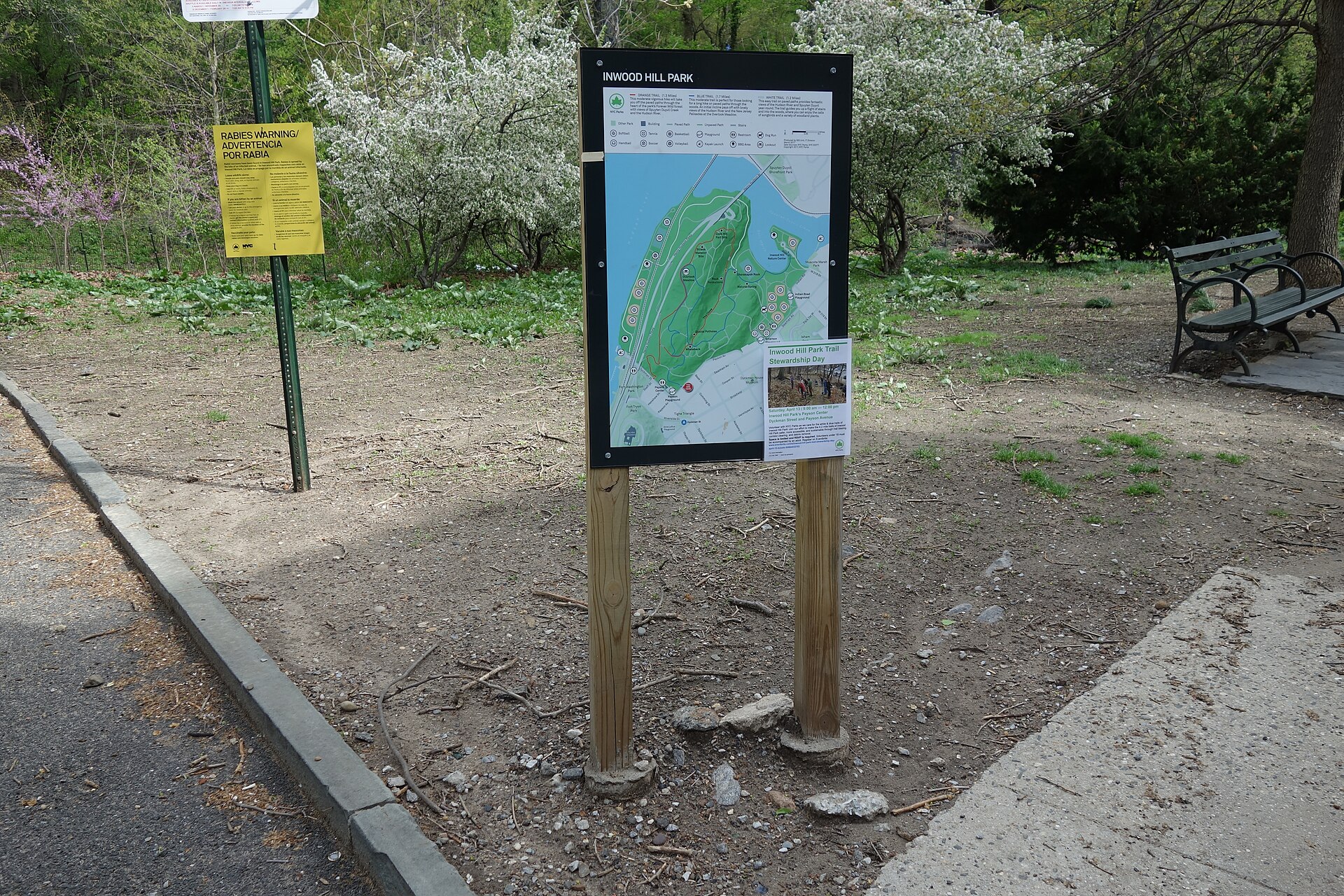 Wooded trails in Inwood Hill Park at the northern tip of Manhattan