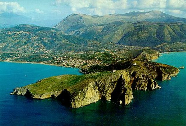 The cape and coast at Palinuro in Cilento, south of the Amalfi Coast
