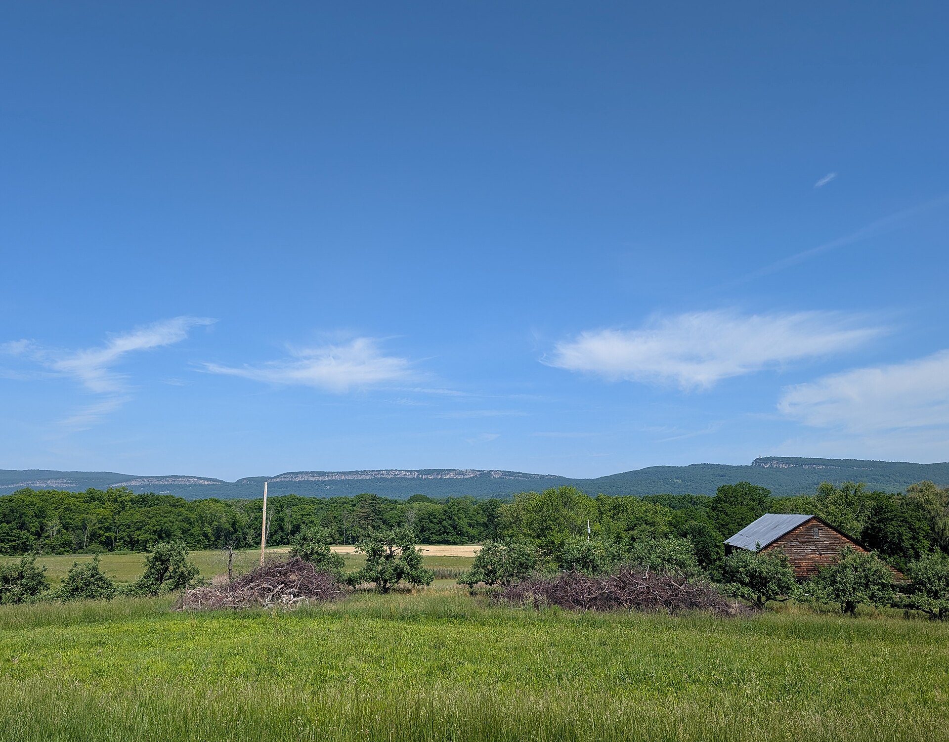 The Shawangunk ridge seen from the Wallkill Valley near New Paltz