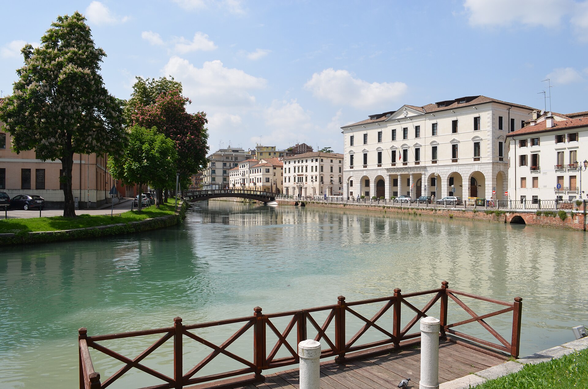 The River Sile running through Treviso, a walled city inland from Venice