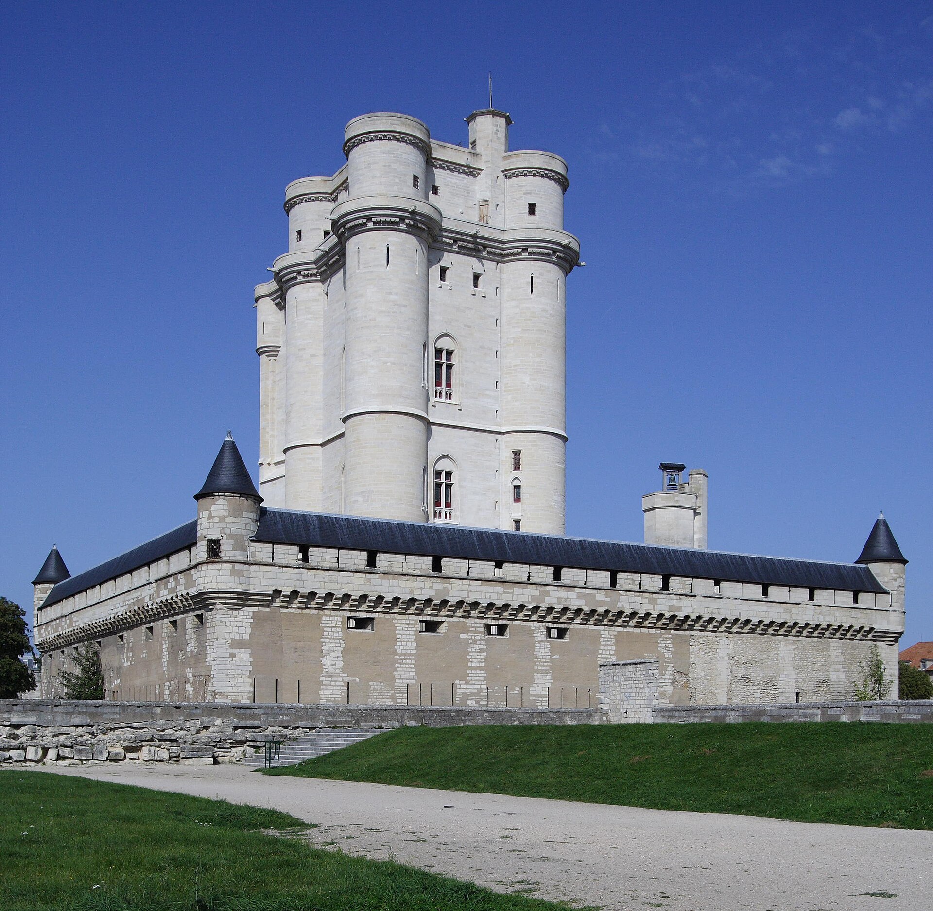 The medieval keep of the Château de Vincennes on the eastern edge of Paris